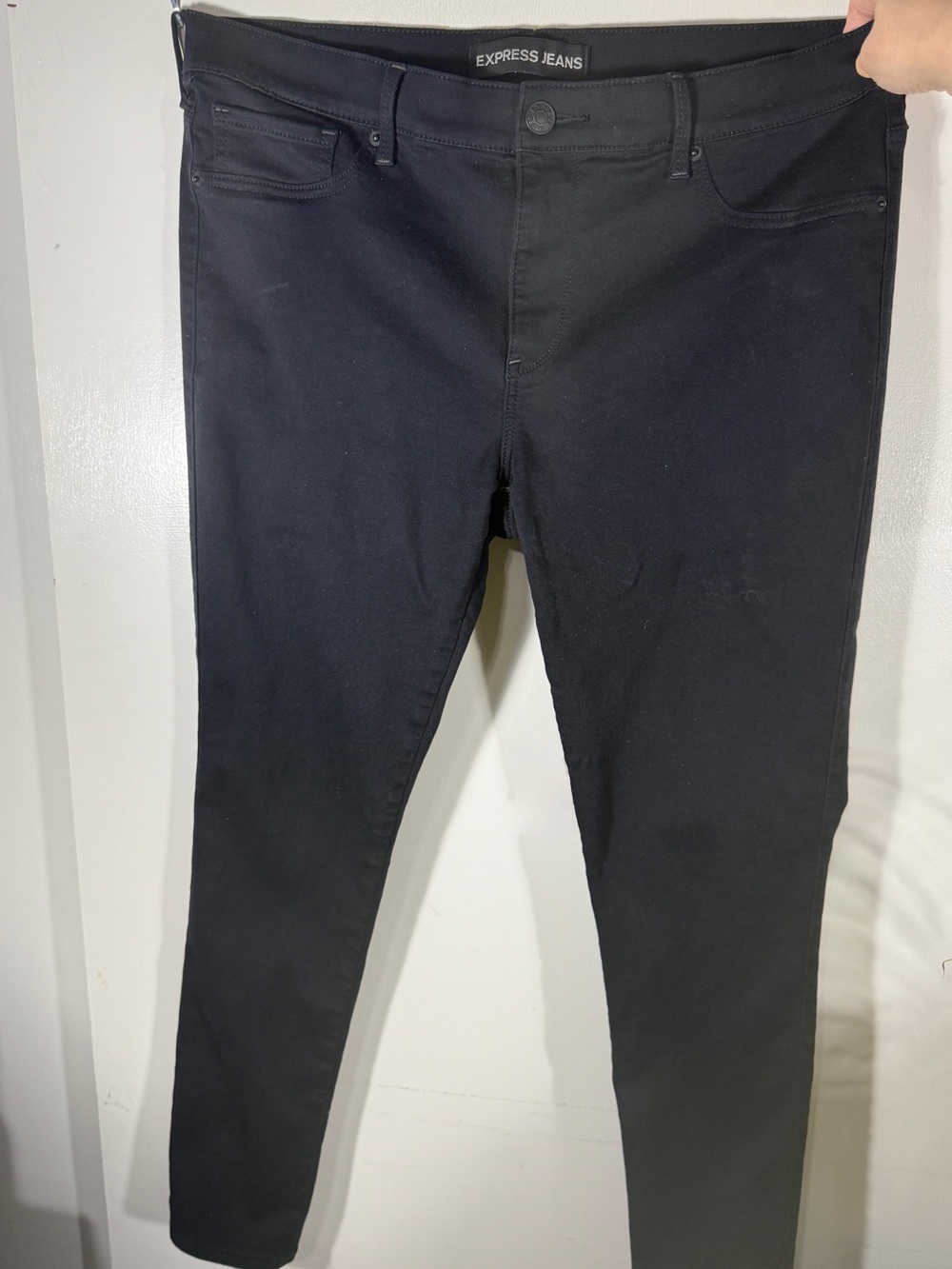 Express Women’s Mid Rise Legging Extreme Stretch Jeans in Black